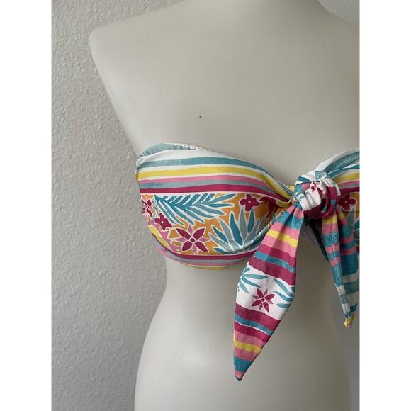 Kenny Flowers Swim Bikini Top Strapless Mayakoba Multicolor Swimwear - Picture 3 of 7